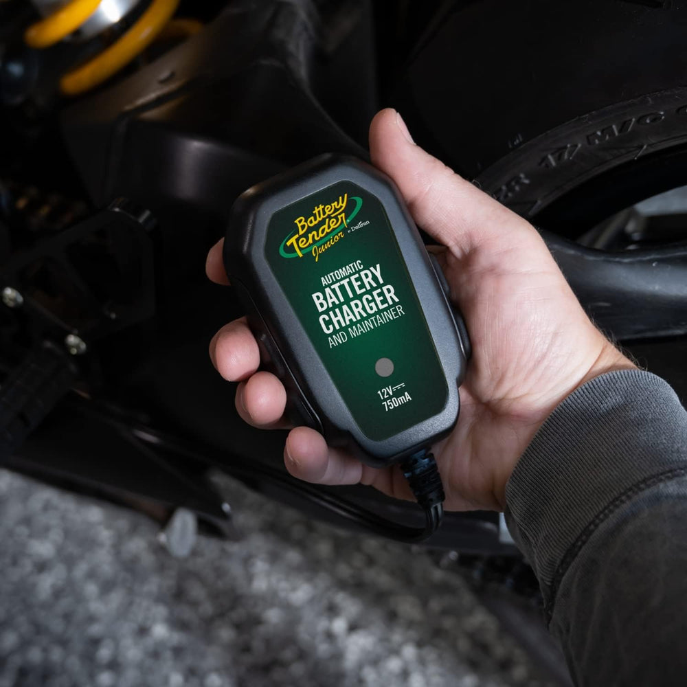Battery Tender long output cord displayed showing reach and convenience