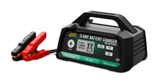 Battery Tender front view showing controls and benefits of quick charging
