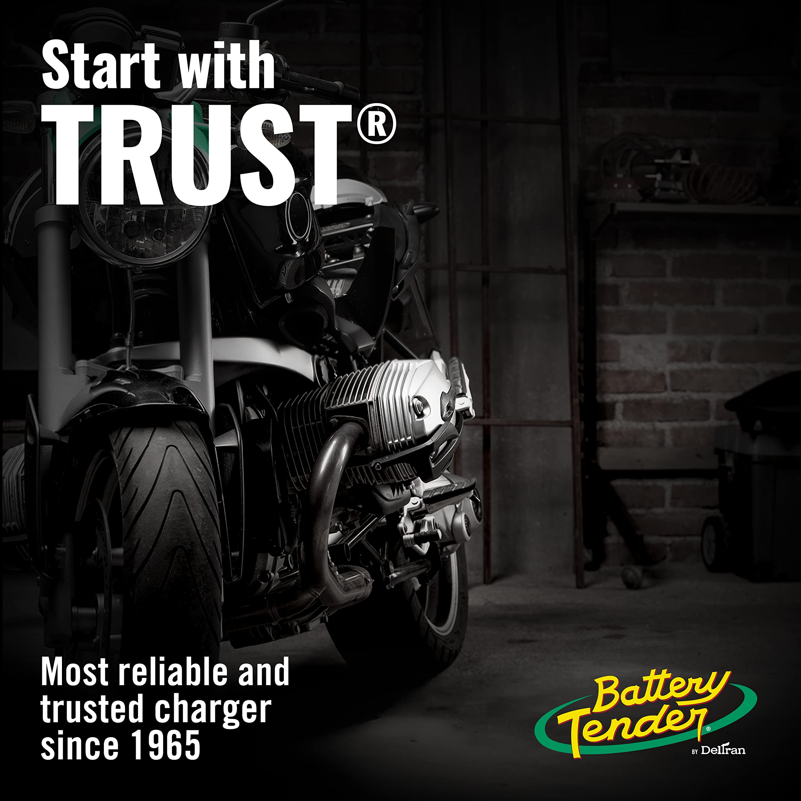 Battery Tender in a tool bag showing convenient storage and ready-to-use battery checks