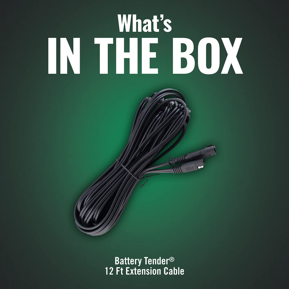 Battery Tender cable connected to motorcycle battery for convenient charging