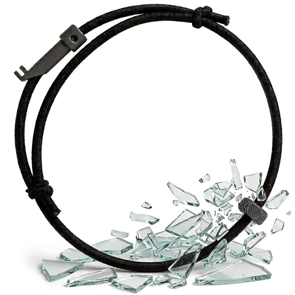 BATTLBOX bracelet front view showing compact escape tool and bead benefit
