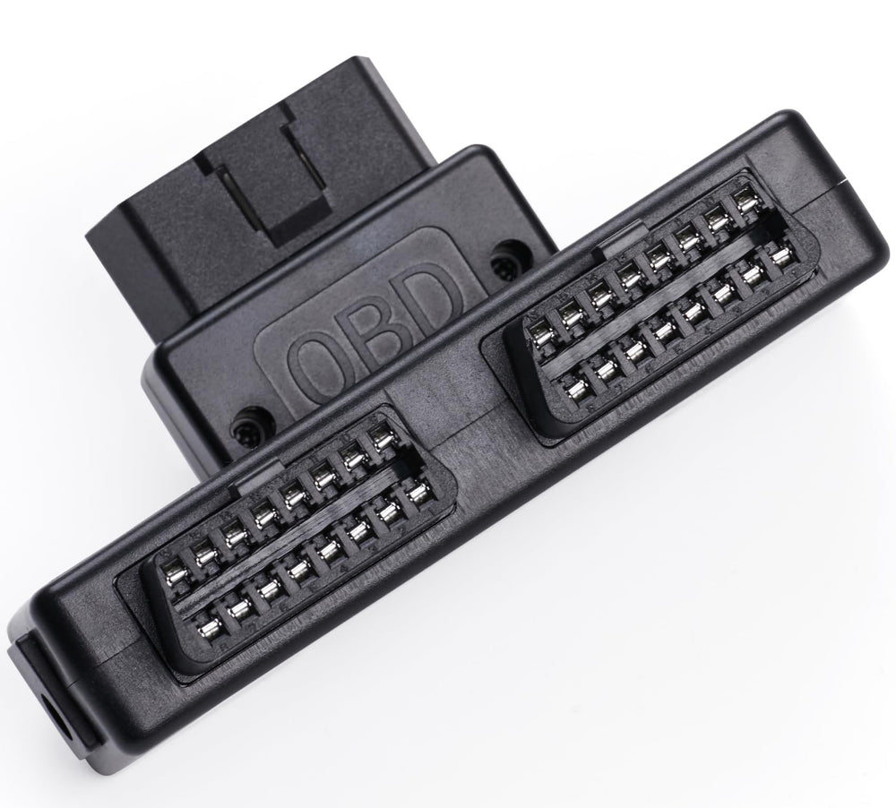 bbfly top view of both OBD2 ports delivering simultaneous connections