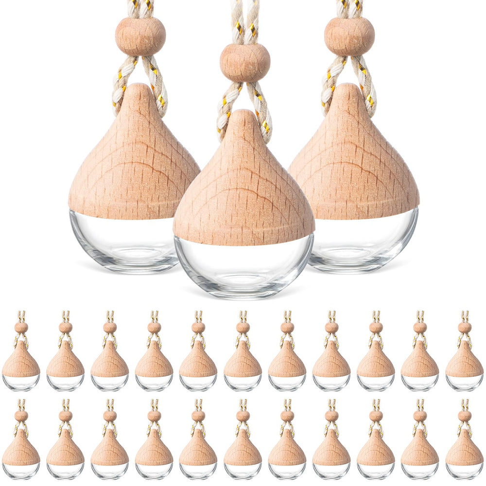 BBTO front view of 50 water-drop glass bottles showing bulk value and clarity
