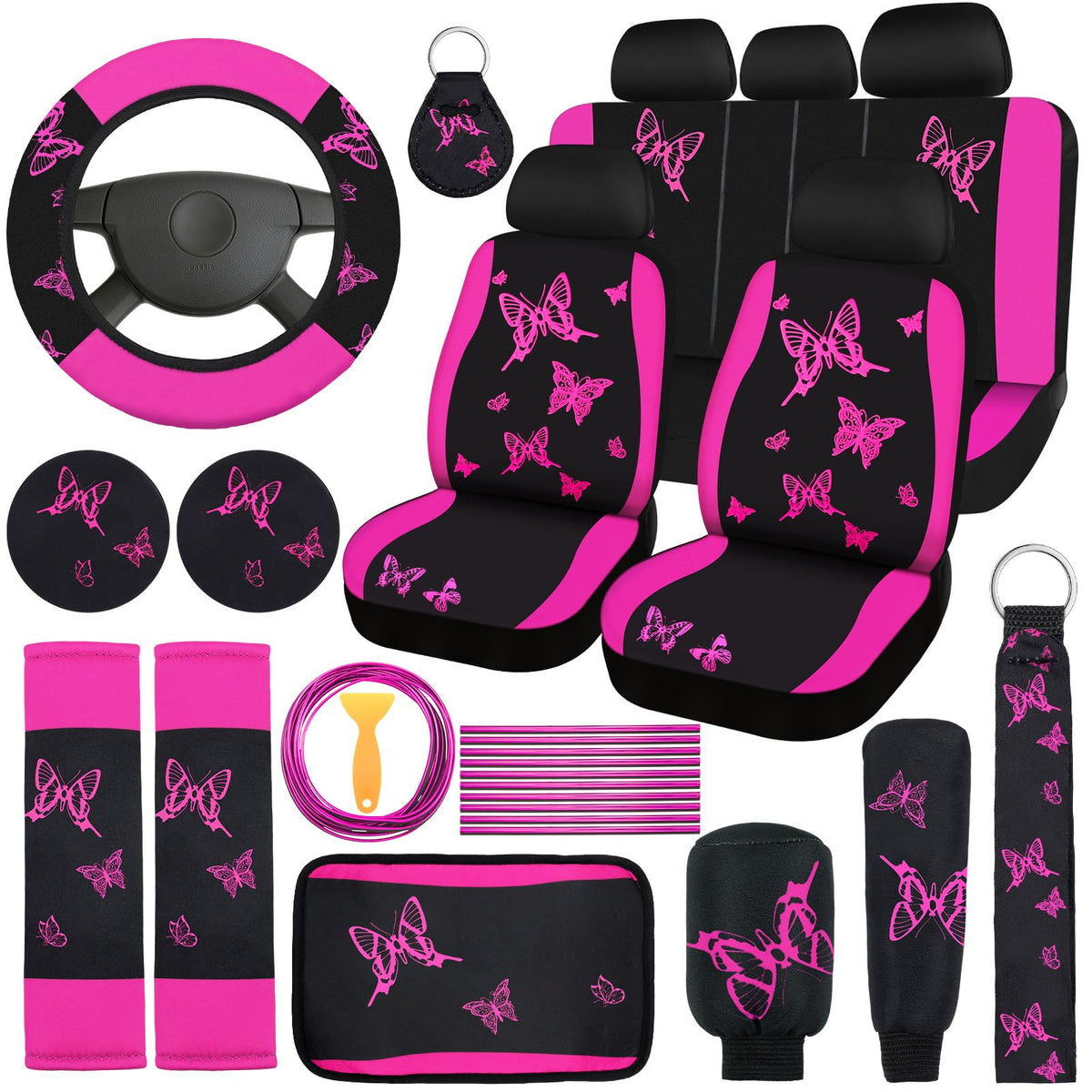 BBTO front seat covers installed showing coordinated style and protection