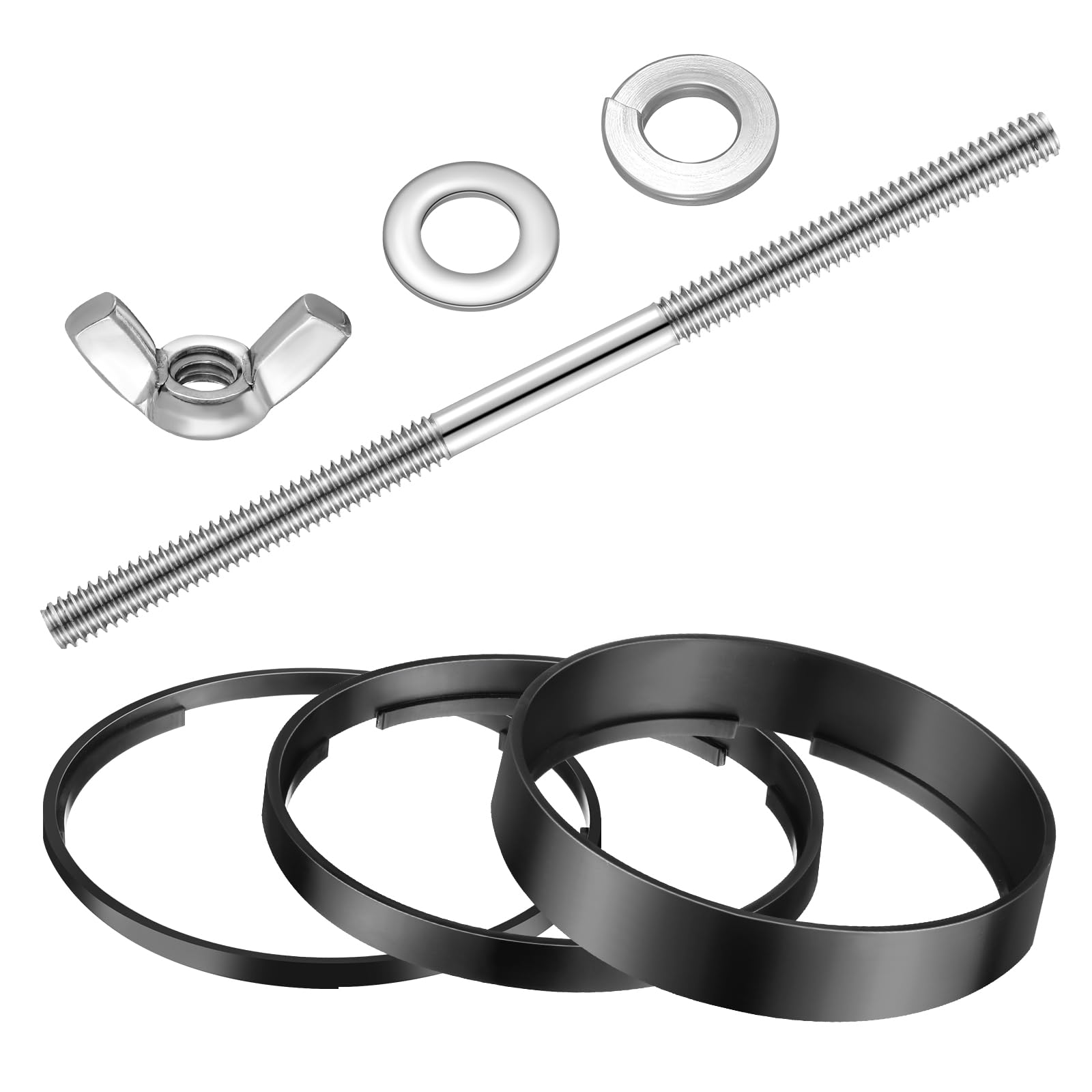 BBTO front view of riser kit showing stud and three spacers for reliable fit