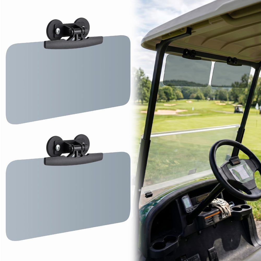 BBTO front view of two visors showing sleek black design and protective tint