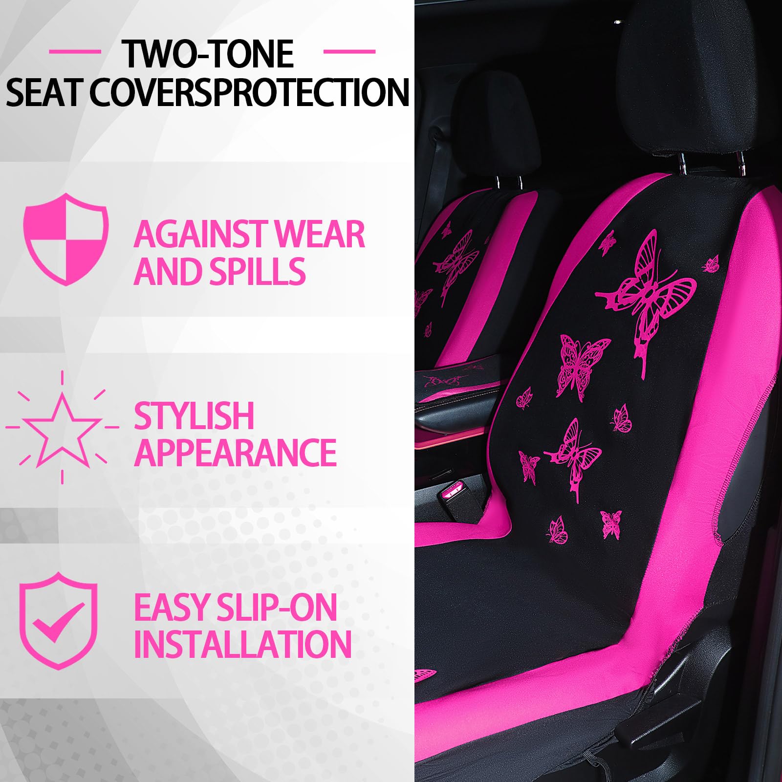 BBTO gearshift, handbrake and armrest covers improving comfort and cohesion