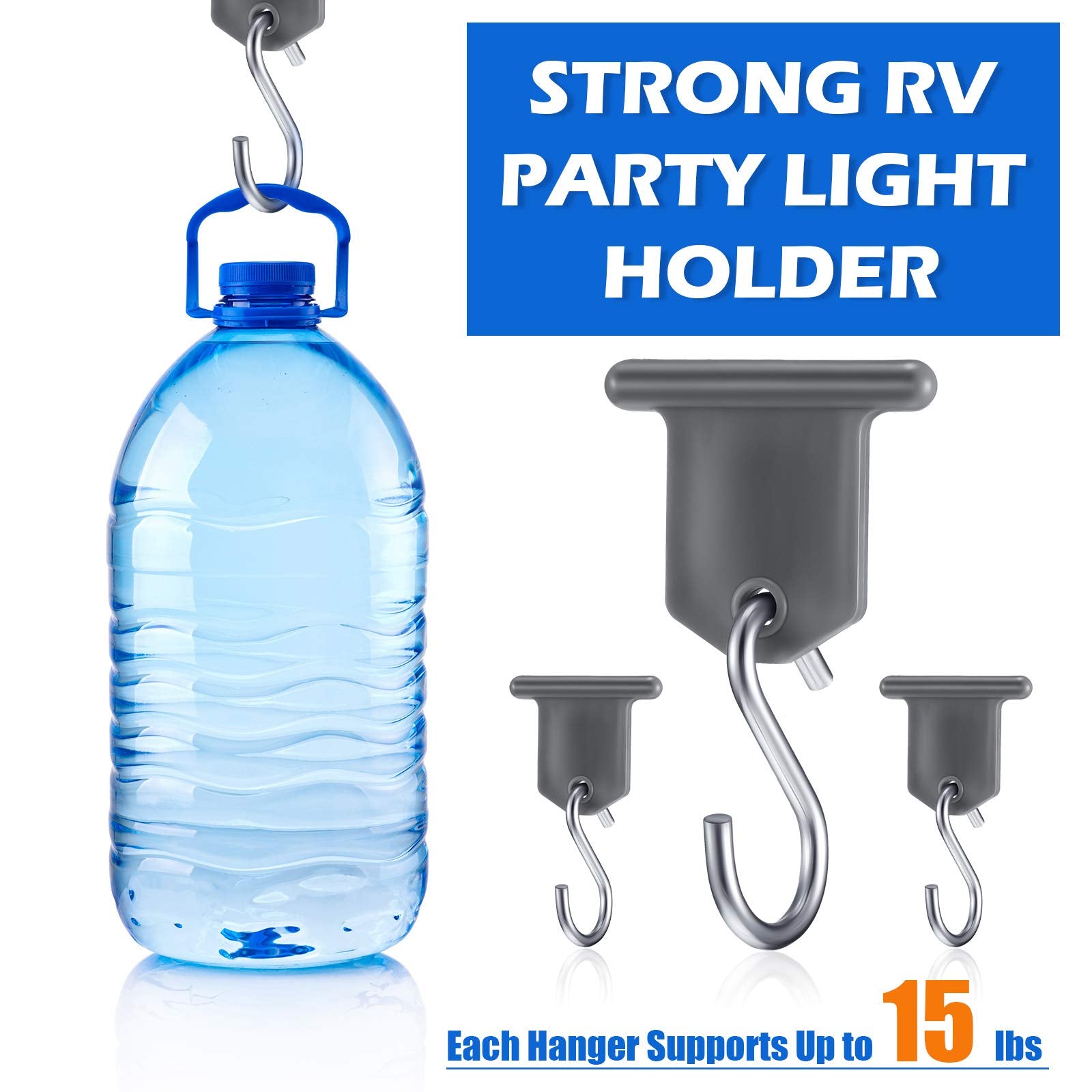 BBTO hooks supporting outdoor string lights for evening ambiance