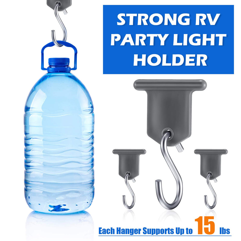 BBTO hooks supporting outdoor string lights for evening ambiance