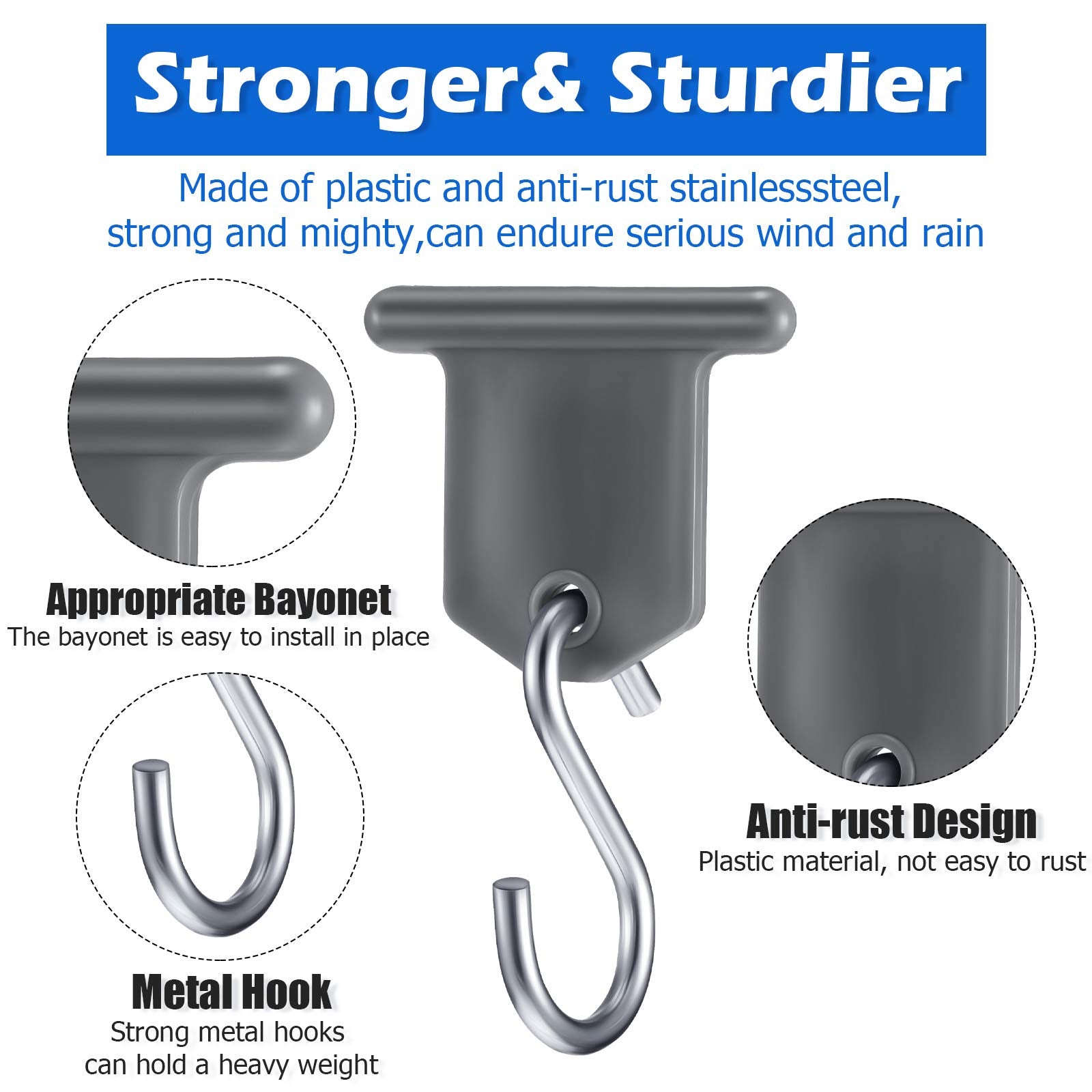 BBTO hooks installed in an RV awning roller channel for secure hanging
