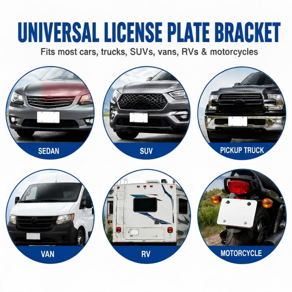BBTO screw installed on a car license plate demonstrating secure, low-profile fastening