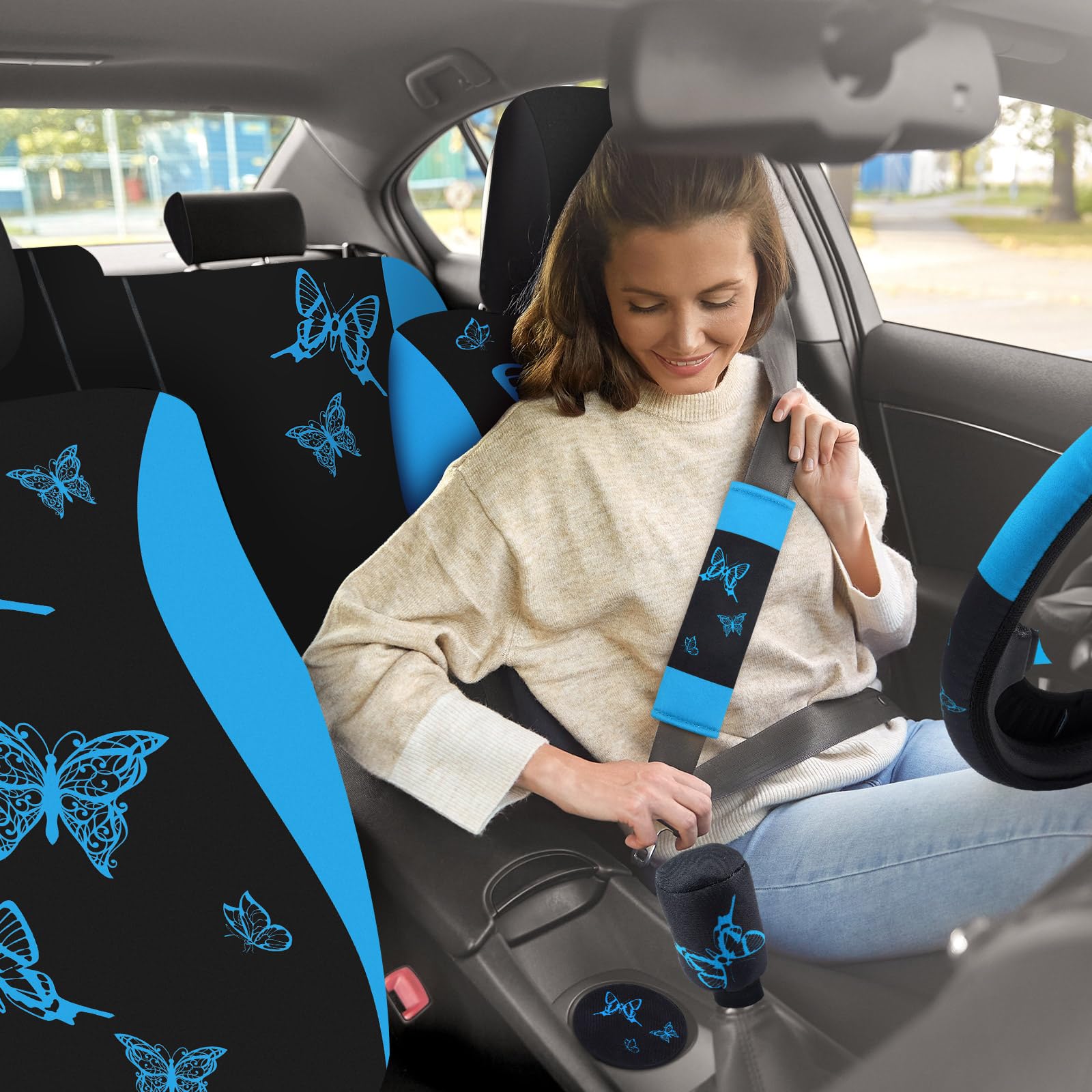 BBTO seat cover on a standard seat for scale and demonstration of universal fit