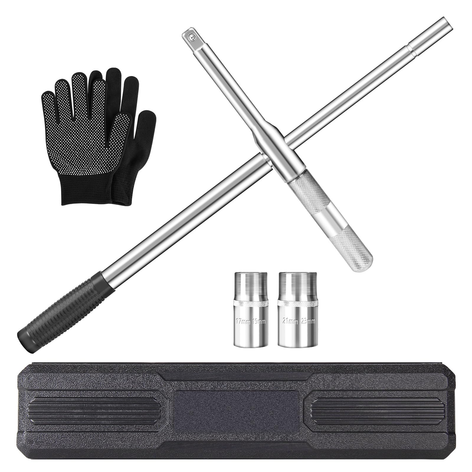 BCJCLTS front view of 4-way lug wrench showing complete tool and balance benefit