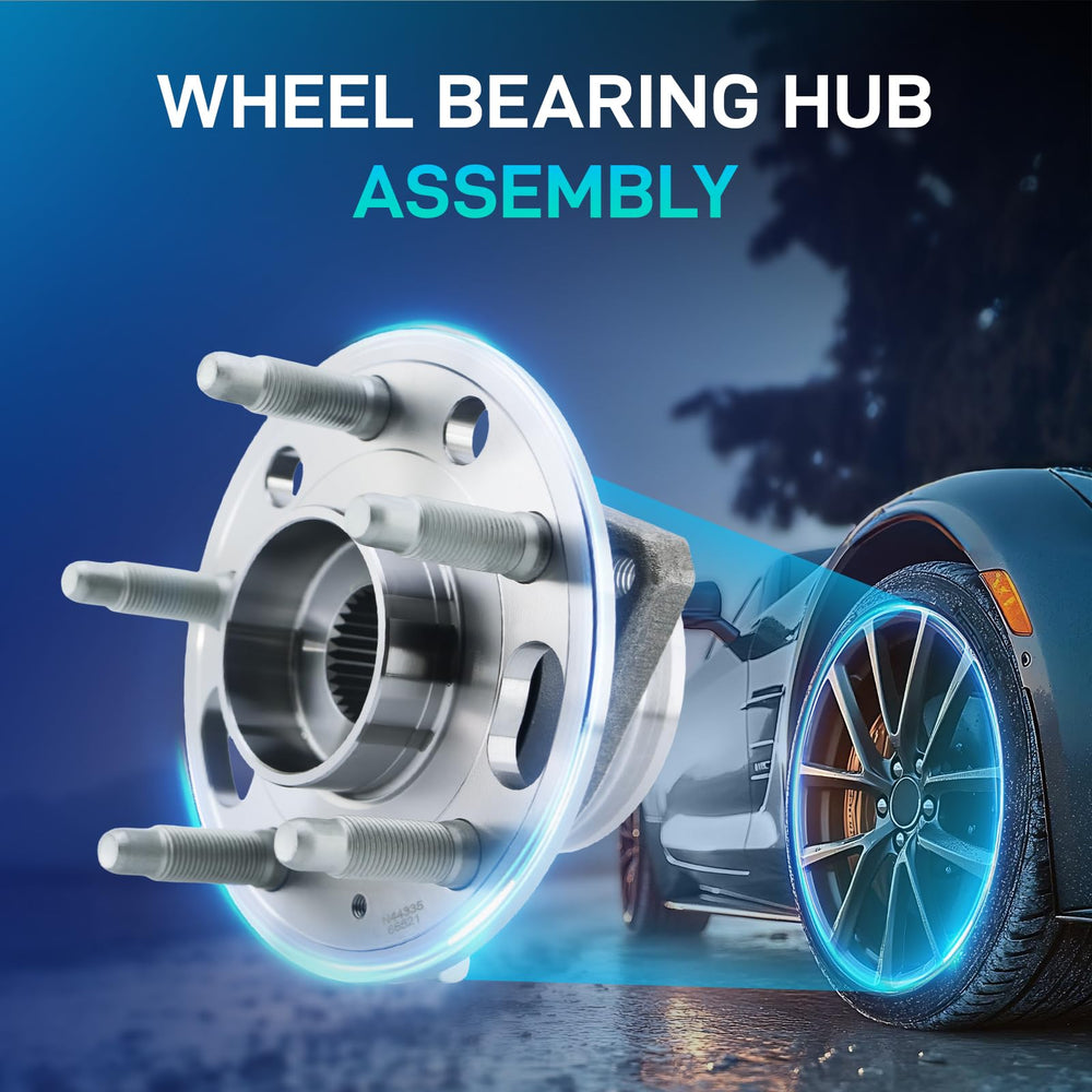 BDELI close-up of flange and five studs illustrating secure wheel mounting