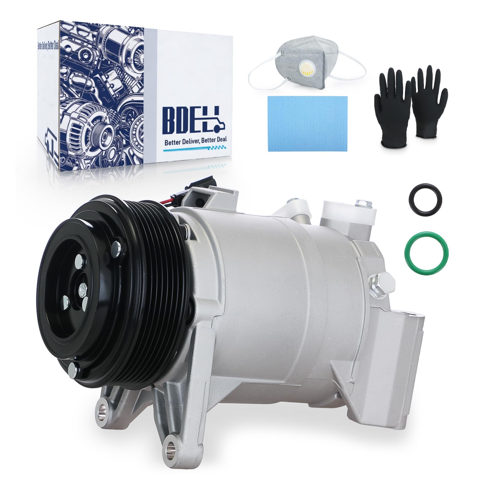 BDELI front assembly view showing complete compressor for confident fit