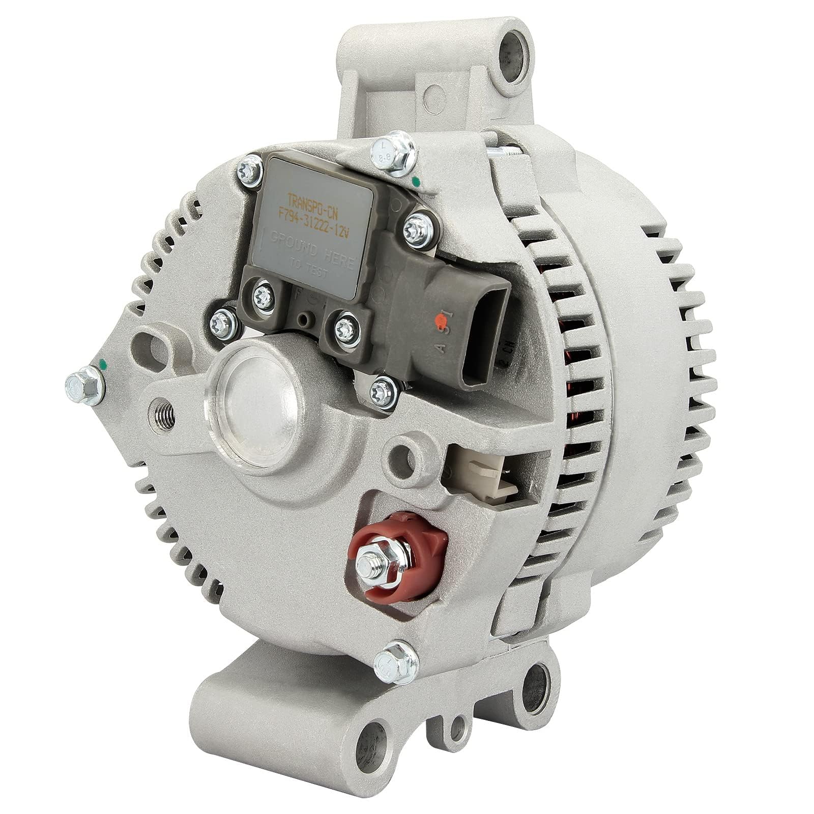 BDELI alternator close-up of electrical terminals ensuring correct connections