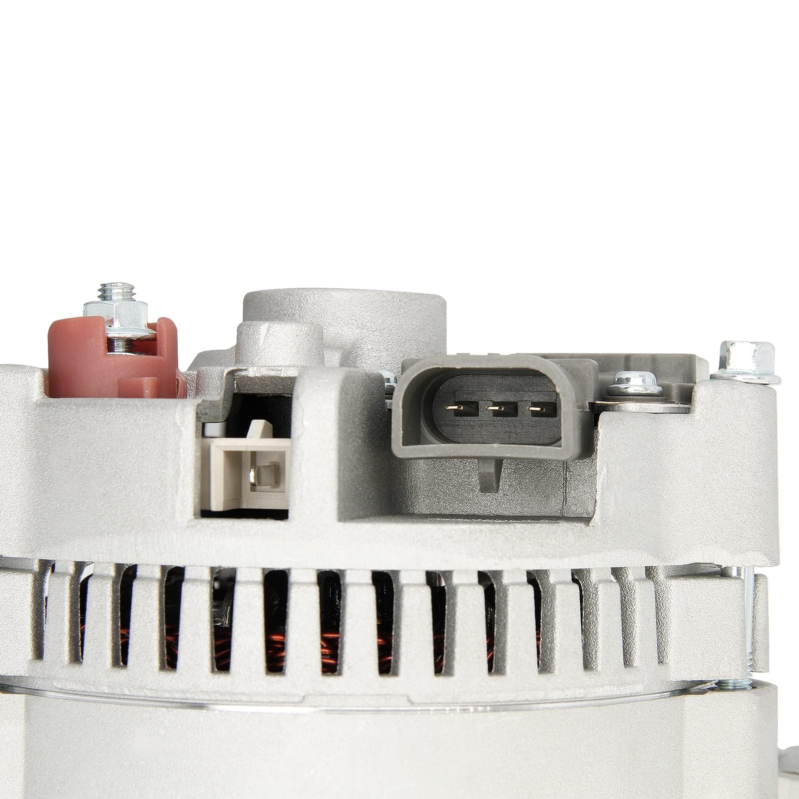 BDELI alternator pulley detail highlighting smooth rotation and belt engagement benefit