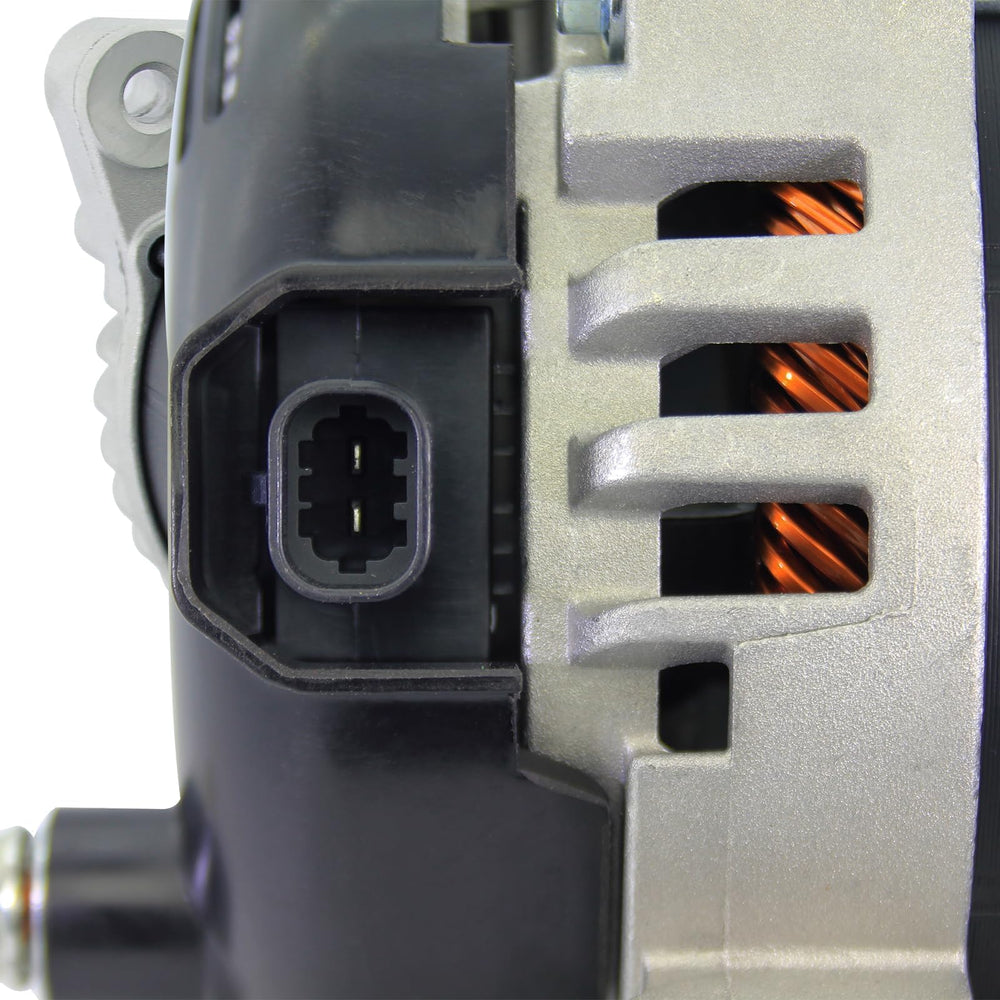 BDELI alternator terminal and connector detail showing secure plug for correct electrical connection