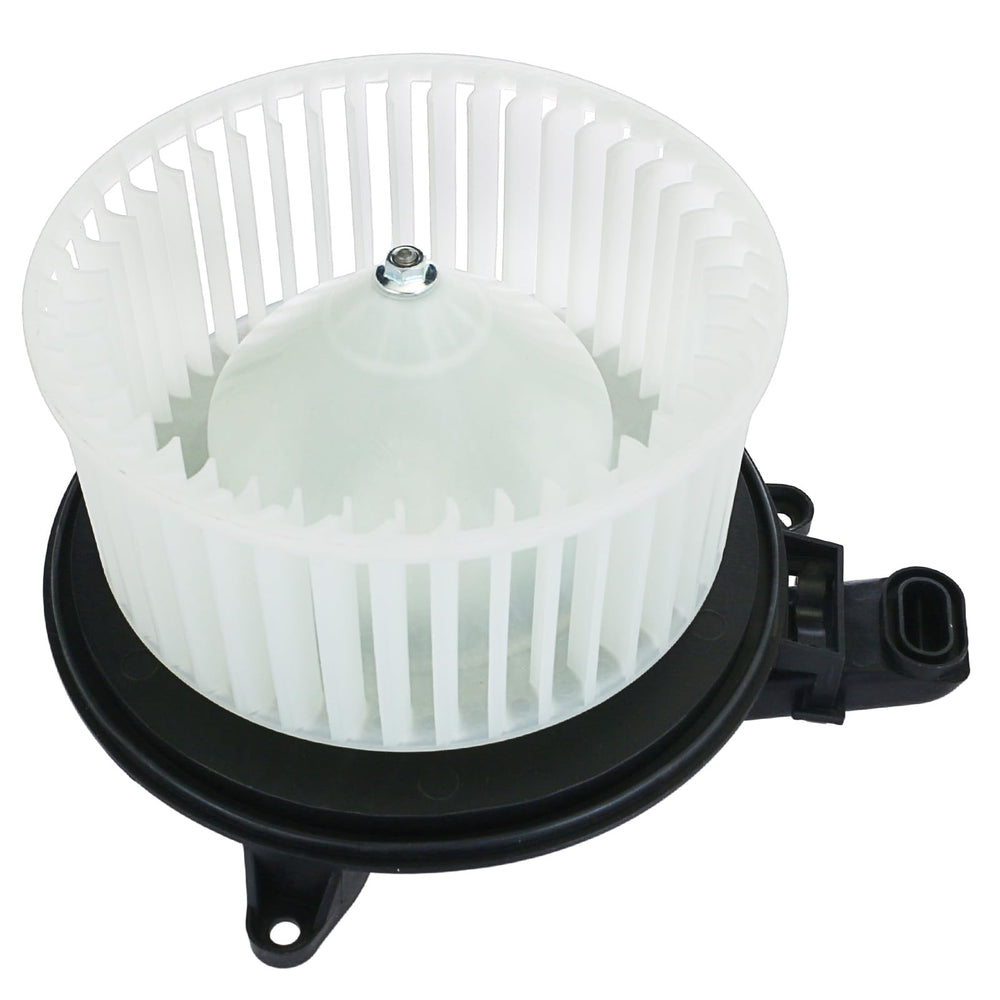 BDELI front HVAC blower motor front view showing mounting flanges and fitment benefit