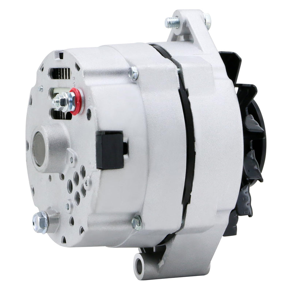 BDELI alternator close-up label showing replacement numbers and traceability