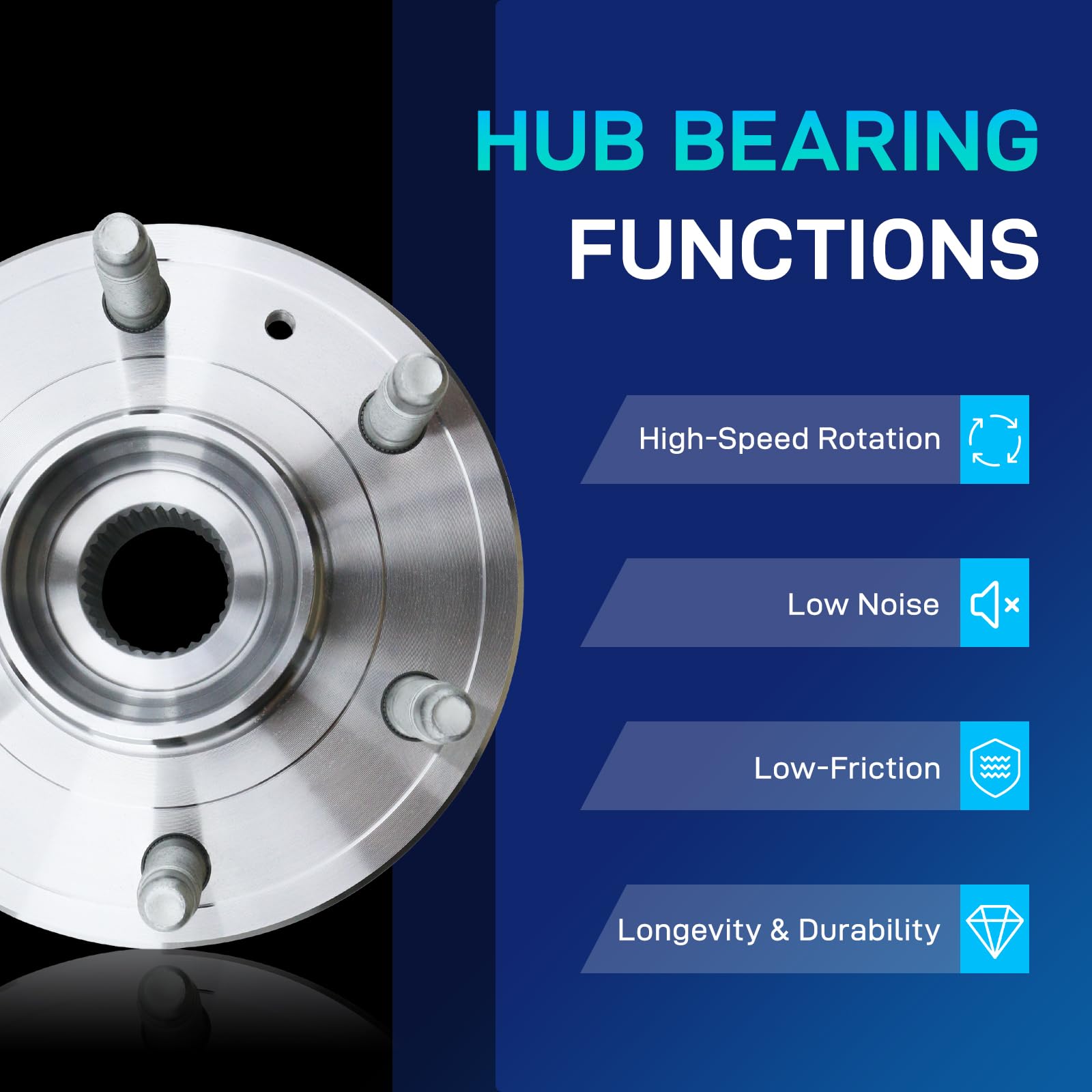 BDELI hub installed on knuckle demonstrating straightforward swap and stability