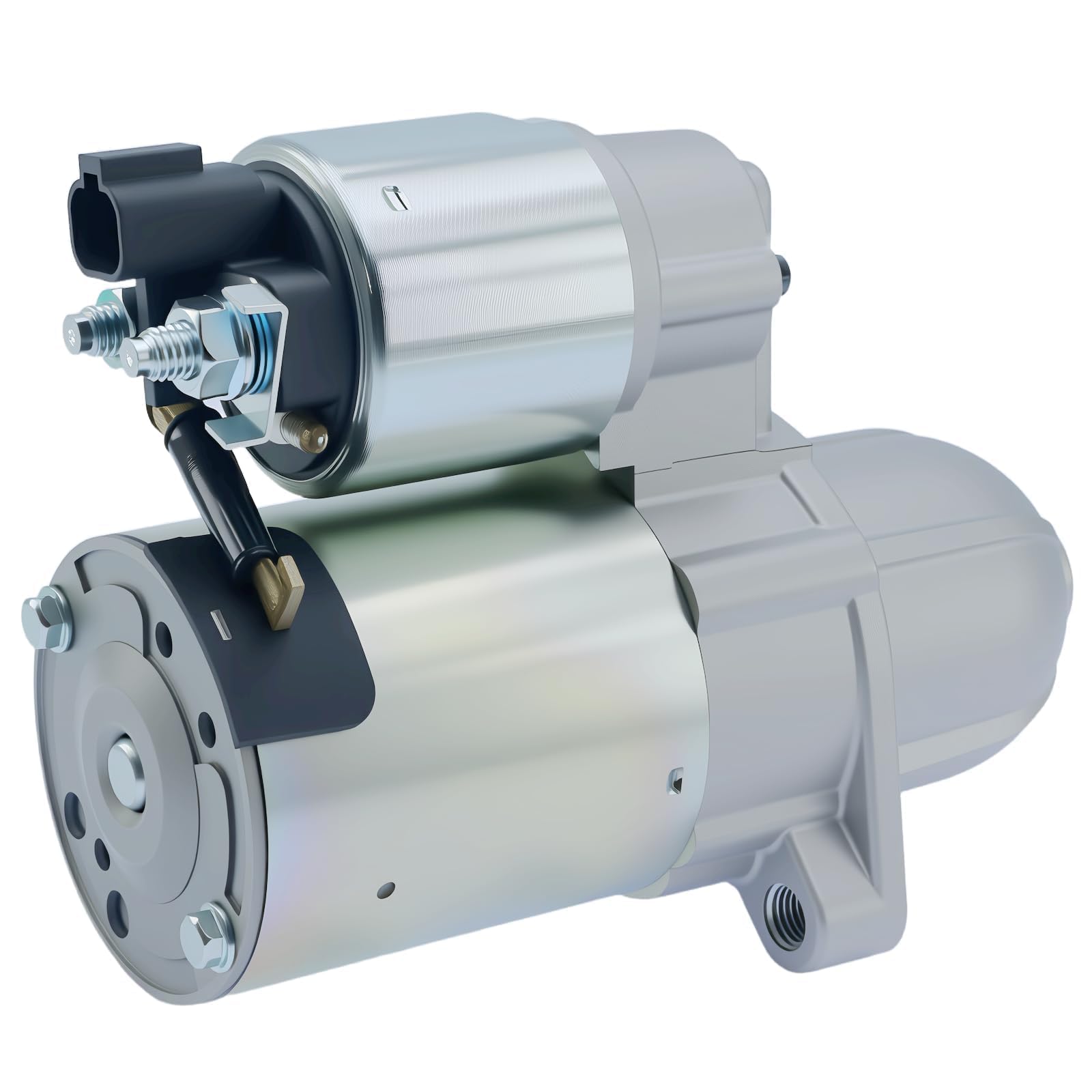 BDELI starter motor drive gear close-up showing solid teeth for reliable engagement