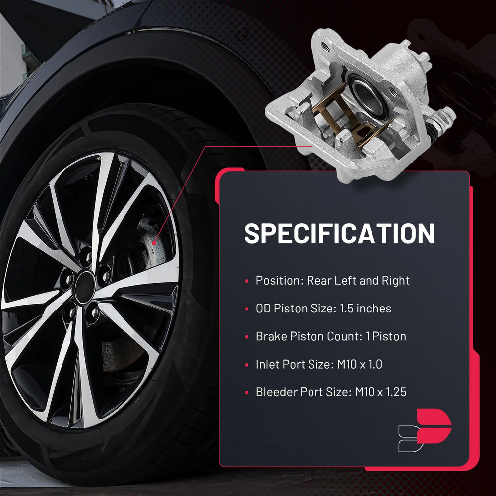 BDFHYK caliper mounted on brake knuckle illustrating easy bolt-on fit