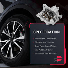 BDFHYK caliper mounted on brake knuckle illustrating easy bolt-on fit