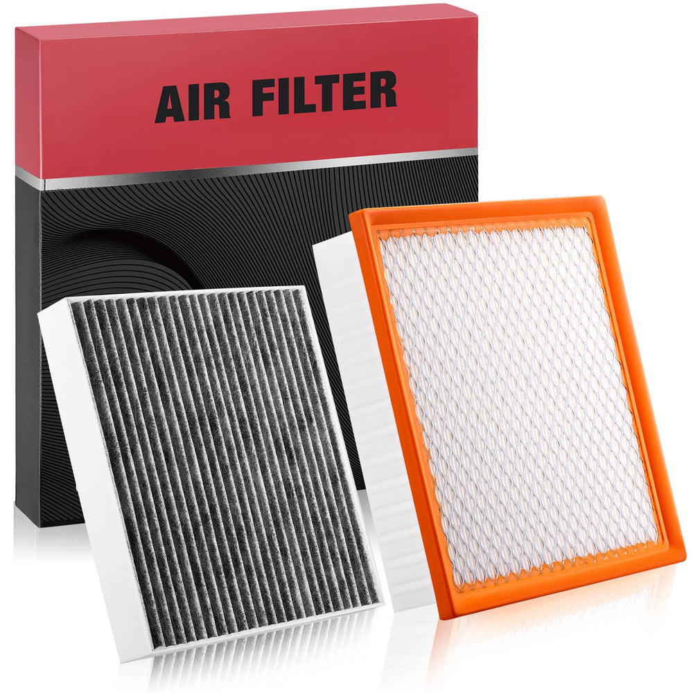 BDFHYK front packaging showing engine and cabin filter set and clear fit benefits