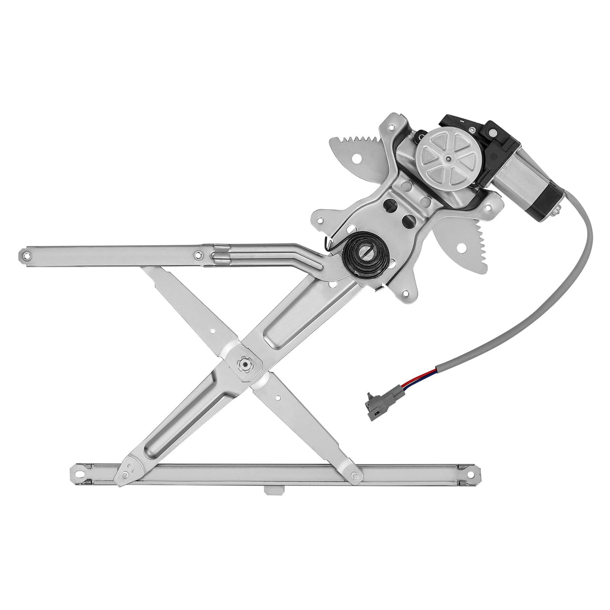 BDFHYK front right regulator assembly showing full unit and mounting points for easy replacement