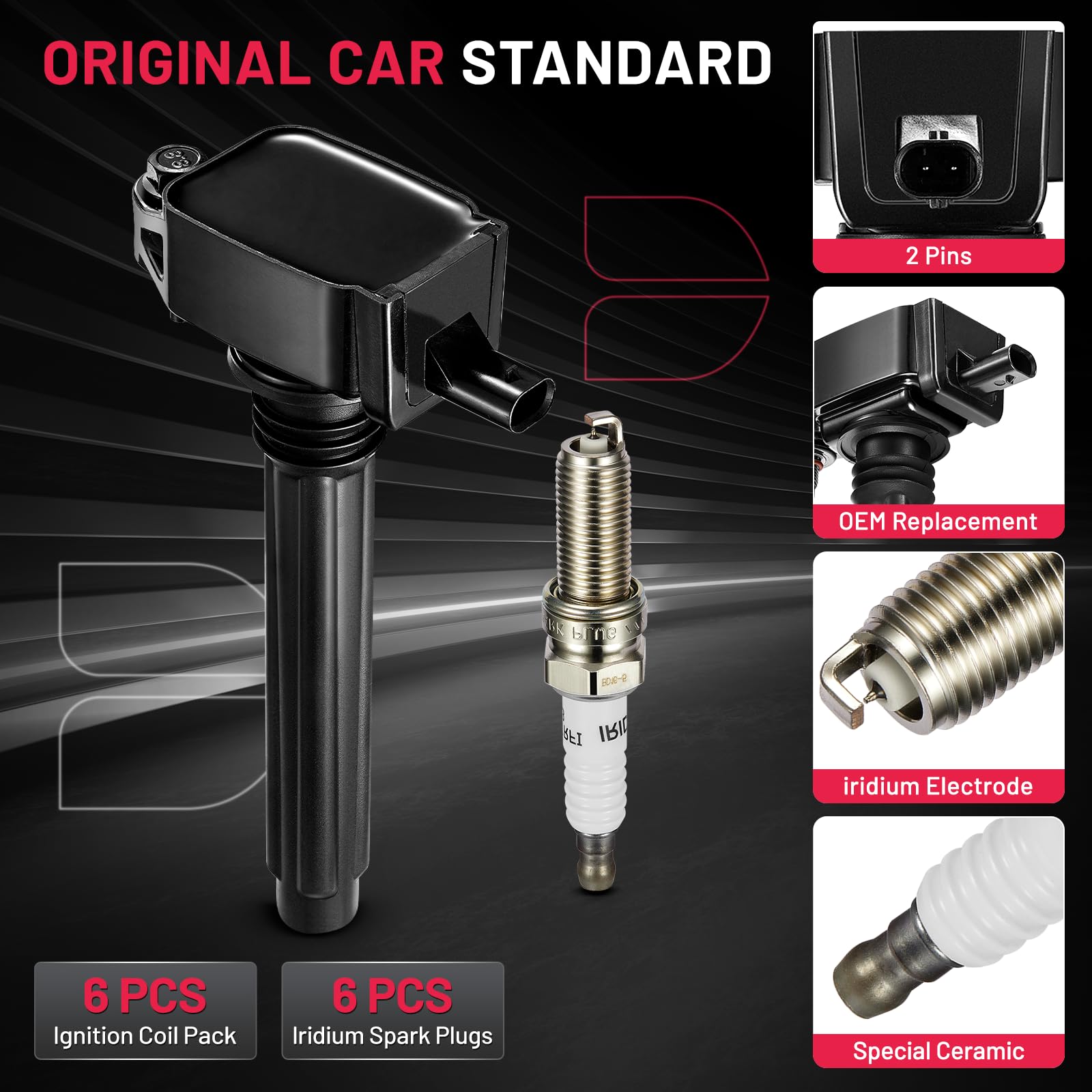 BDFHYK ignition coil installed on engine demonstrating direct fit
