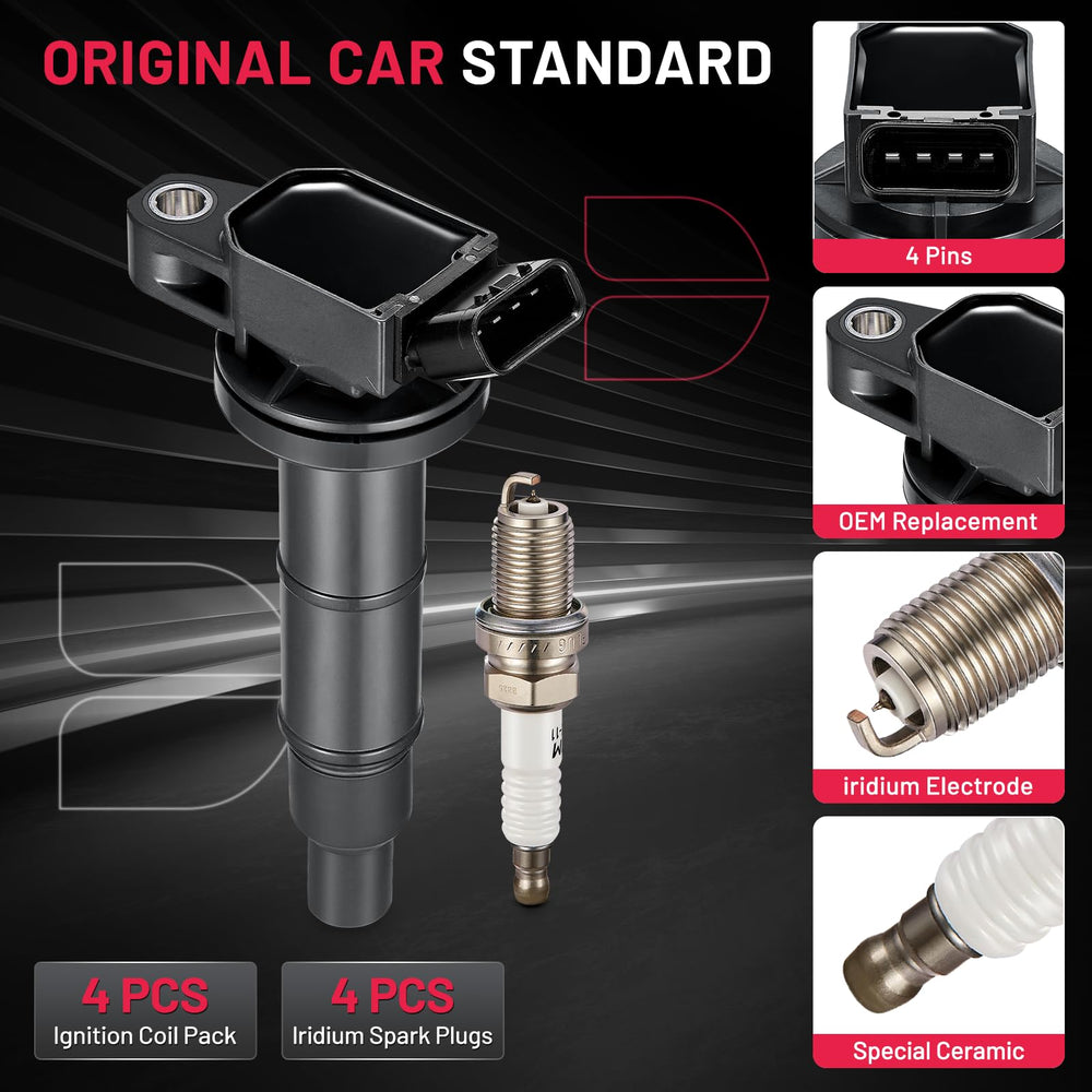 BDFHYK spark plug and coil side-by-side for scale, simplifies part matching benefit