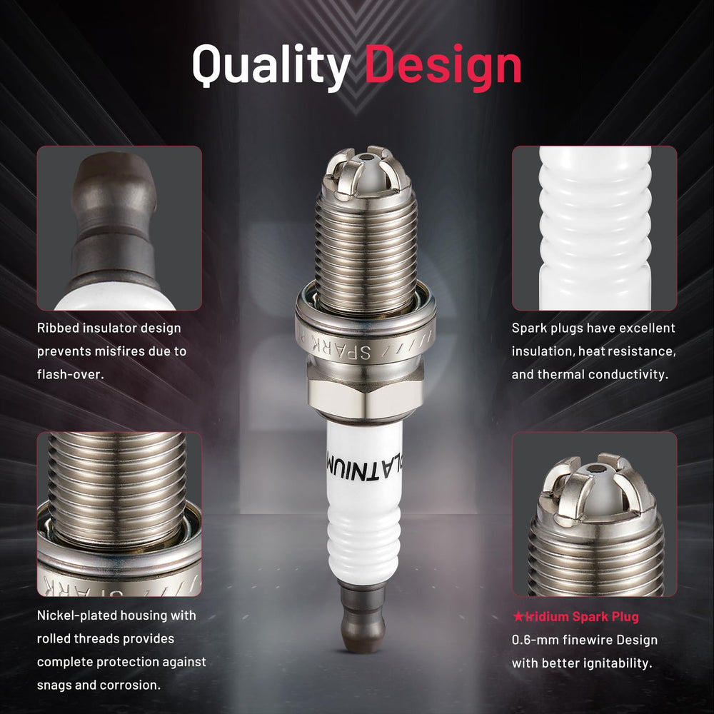 BDFHYK six spark plugs installed in an engine bay demonstrating correct fitment and ease