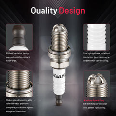 BDFHYK six spark plugs installed in an engine bay demonstrating correct fitment and ease