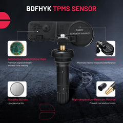BDFHYK sensor installed inside wheel illustrating correct fitment
