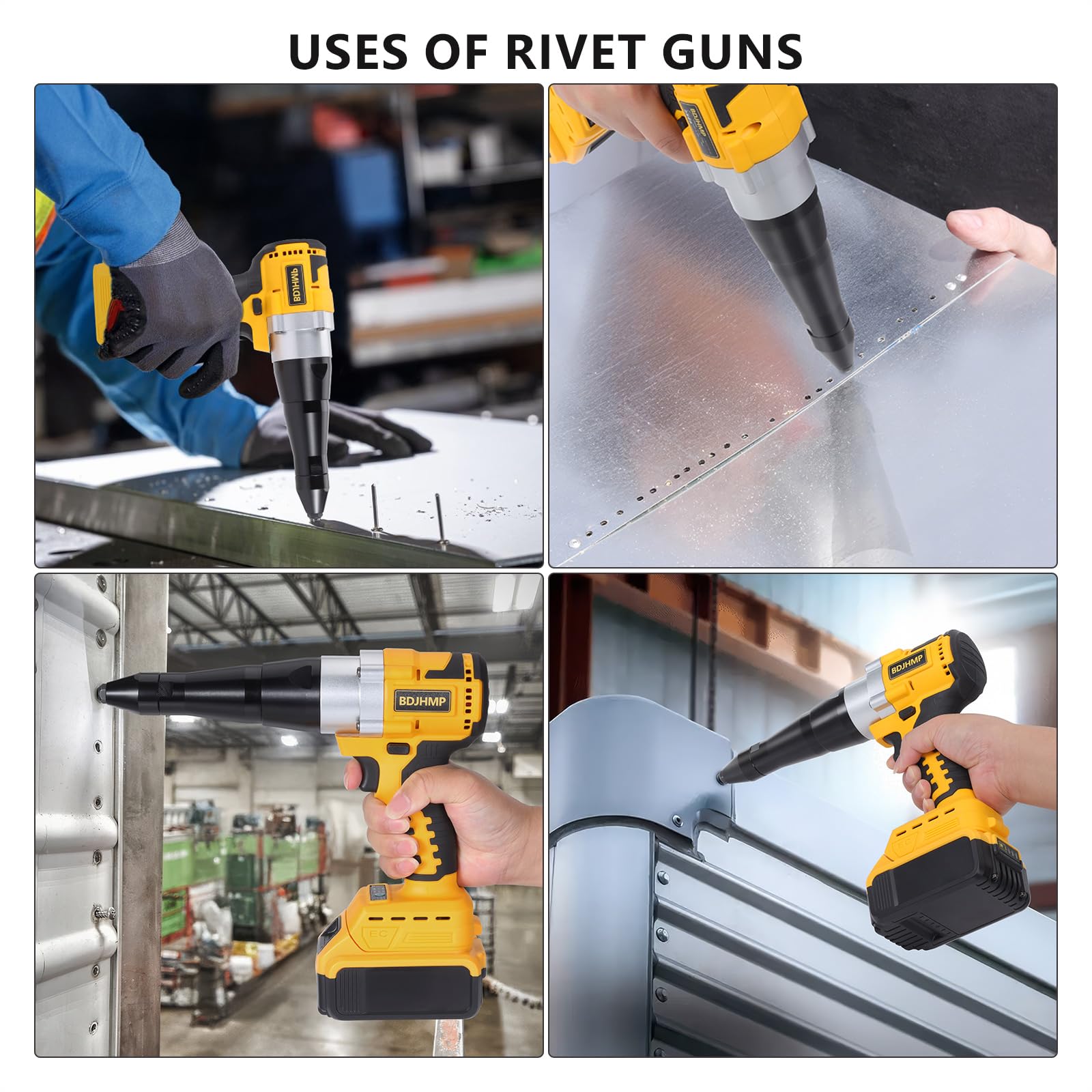 BDJHMP compatibility label with Dewalt 20V MAX indicating battery-ready use