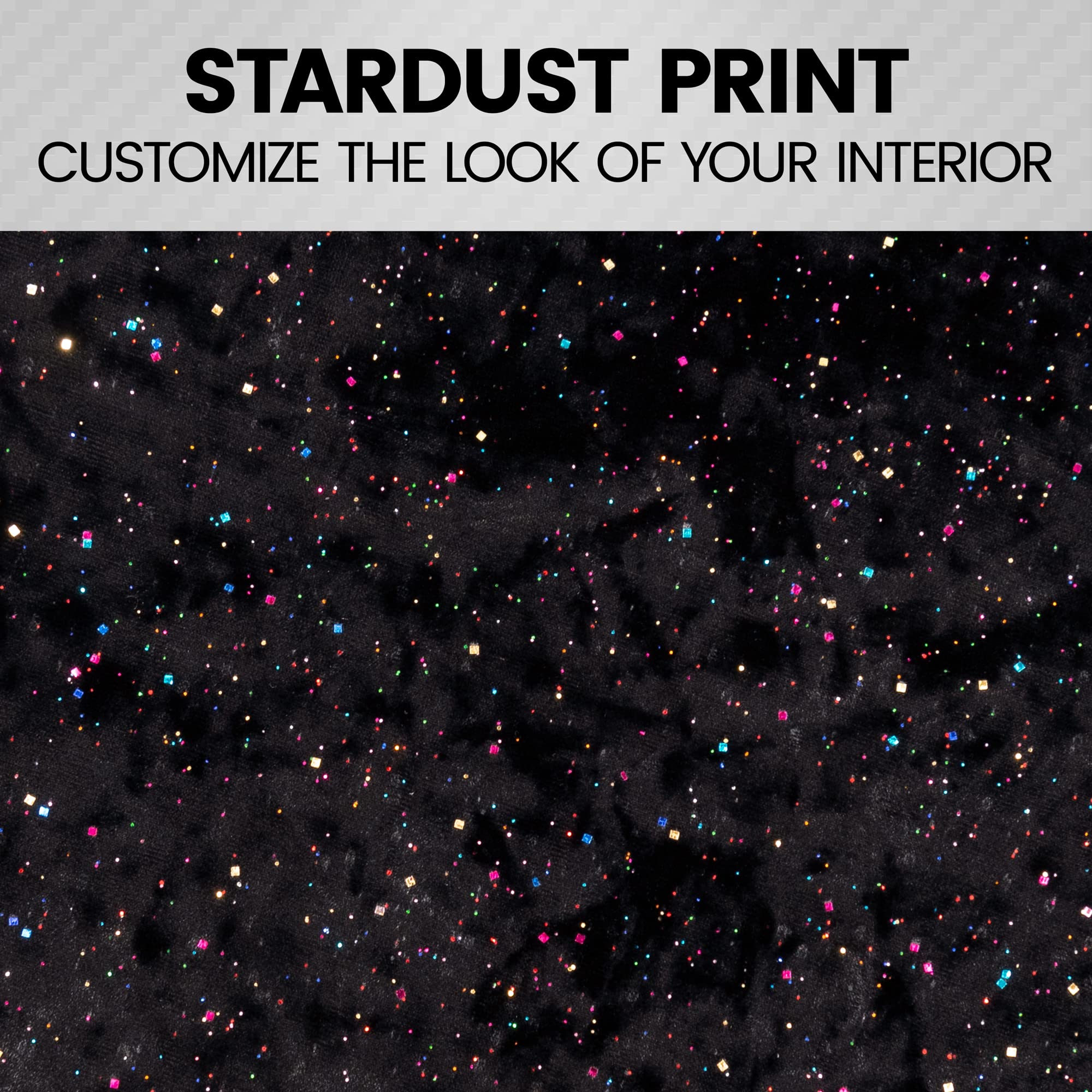 BDK glitter fabric close-up showing textured finish and stain resistance
