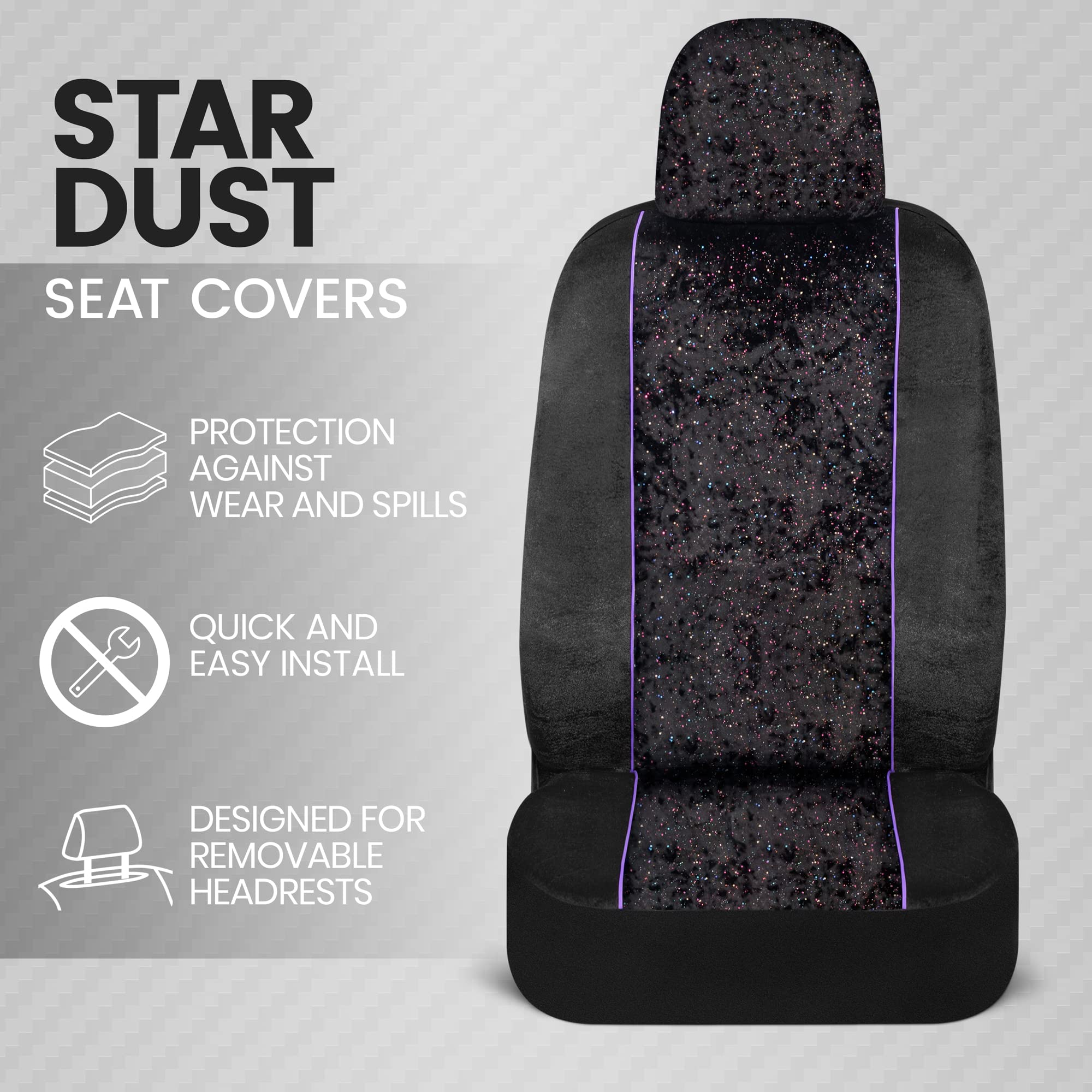 BDK matching headrest close-up showing secure fit and coordinated style