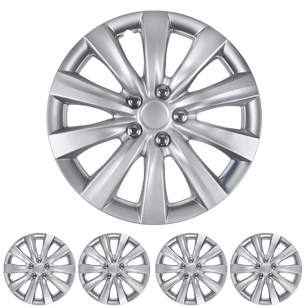 BDK front view of 16-inch hubcap set showing uniform OEM look and easy swap benefit