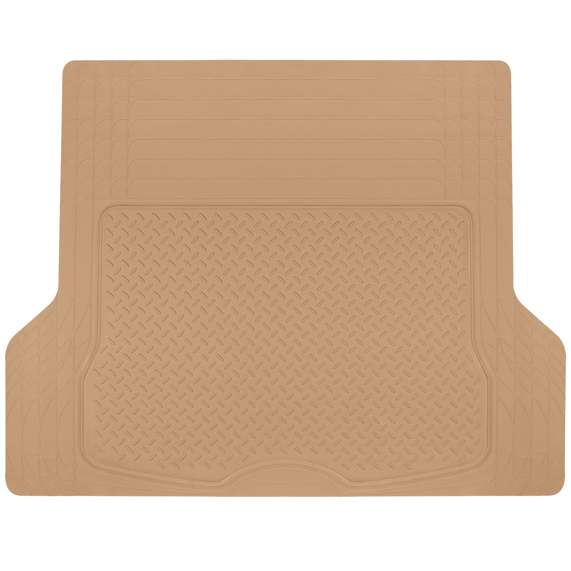 BDK front view beige mat showing full trim-to-fit surface to protect cargo