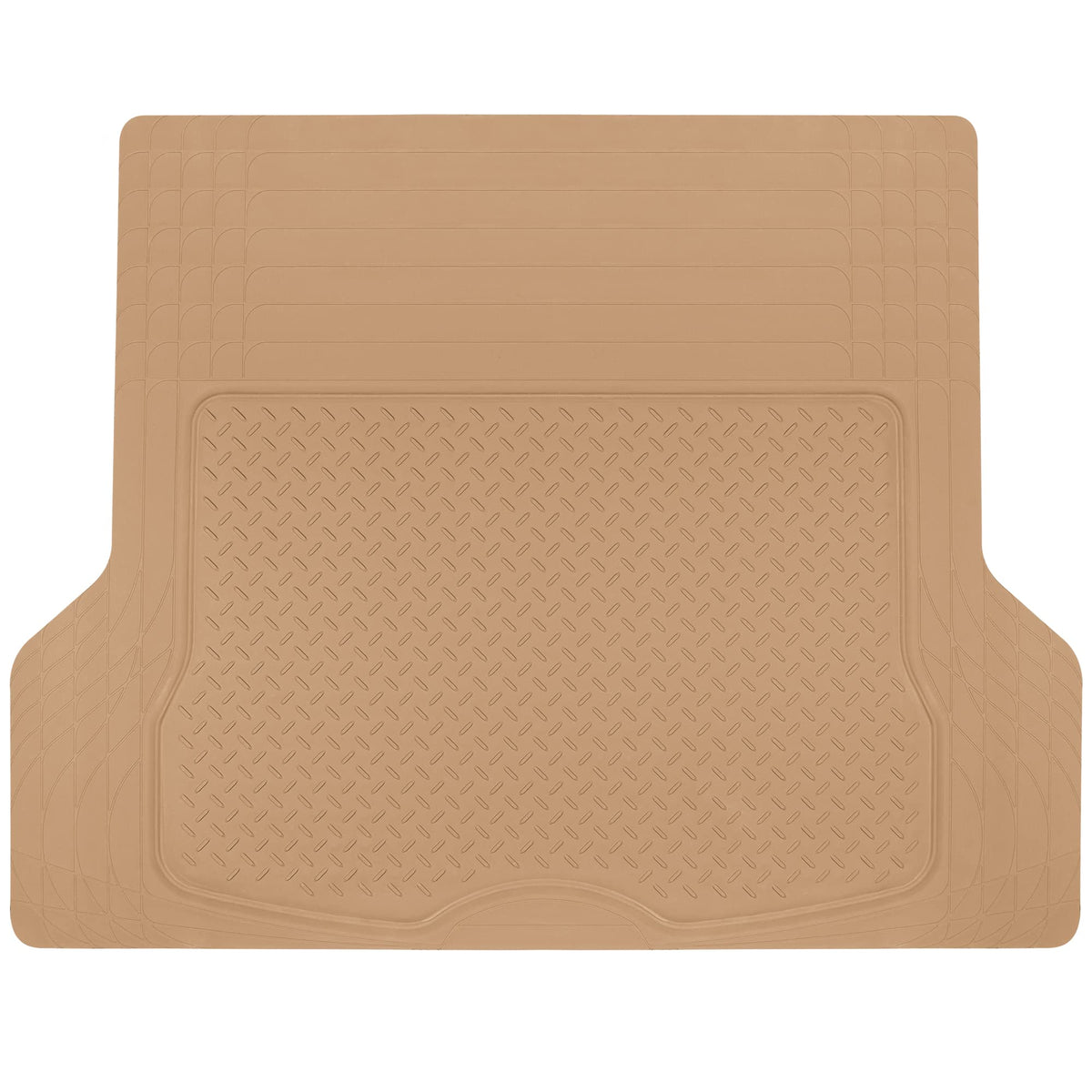 BDK front view beige mat showing full trim-to-fit surface to protect cargo