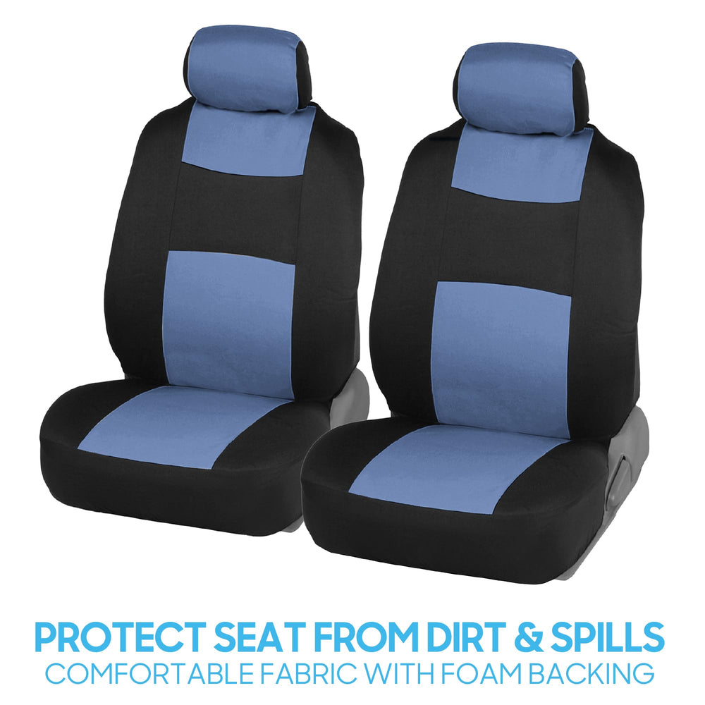 BDK headrest covers closeup showing secure fit and easy removal