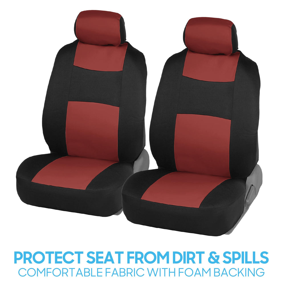 BDK headrest covers close-up showing secure fit and neat appearance
