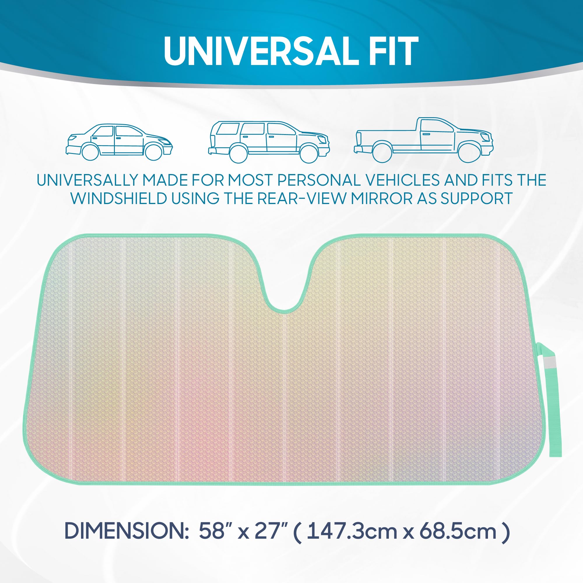 BDK hook and loop closure detail keeping sunshade folded and travel-ready