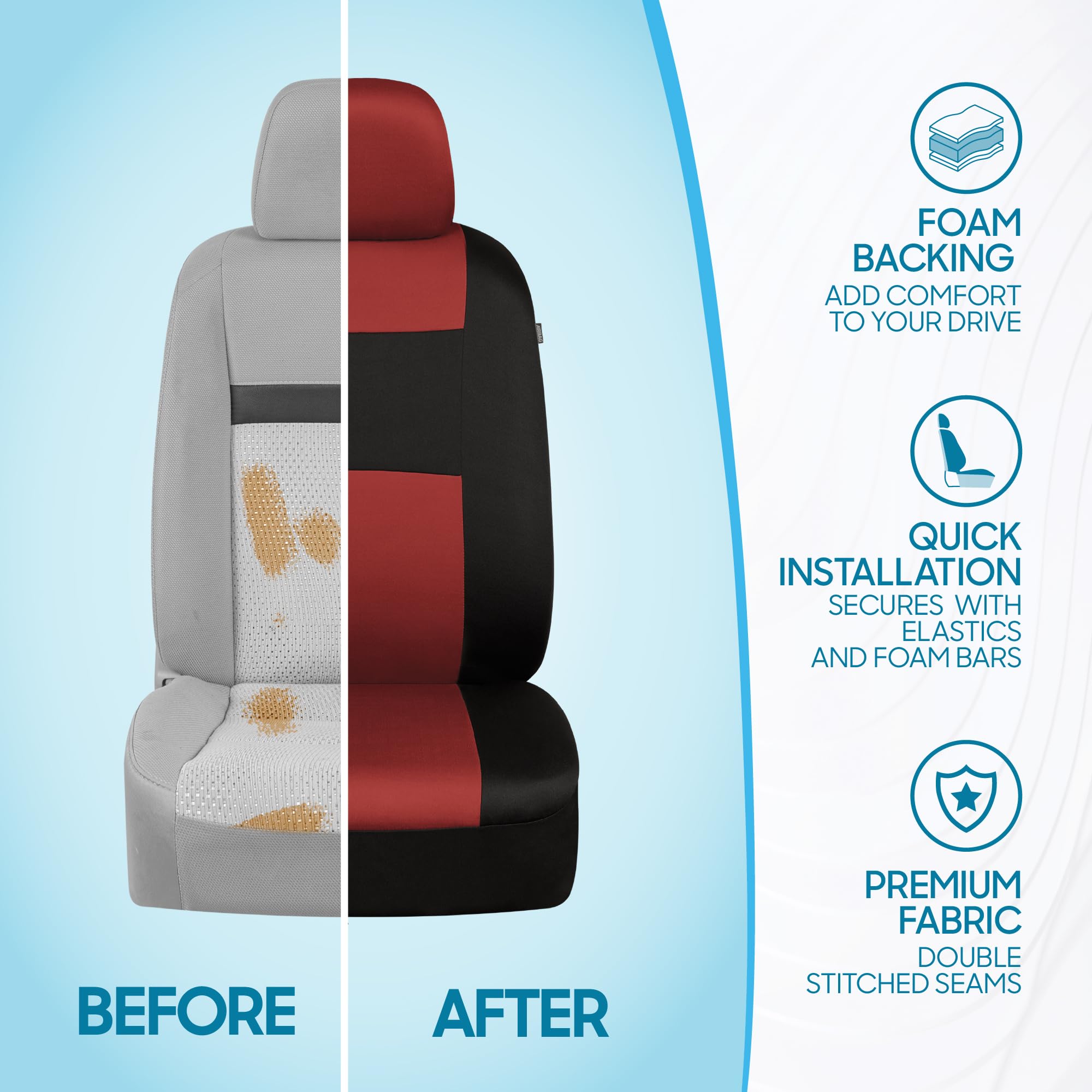 BDK seat covers installed in SUV lifestyle scene adding refreshed interior