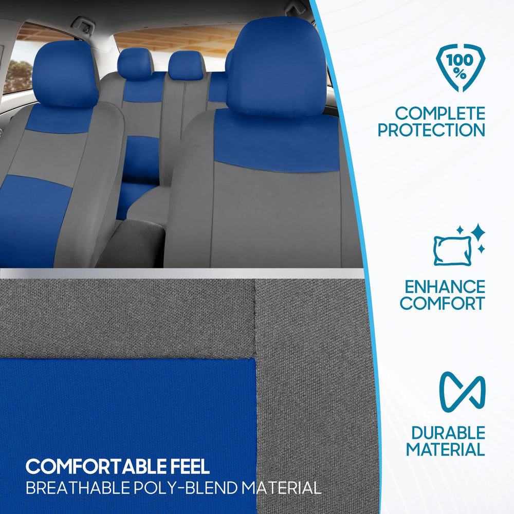 BDK seat covers installed in car interior demonstrating upgraded modern style