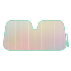 BDK front view of iridescent matte sunshade blocking glare and lowering cabin heat
