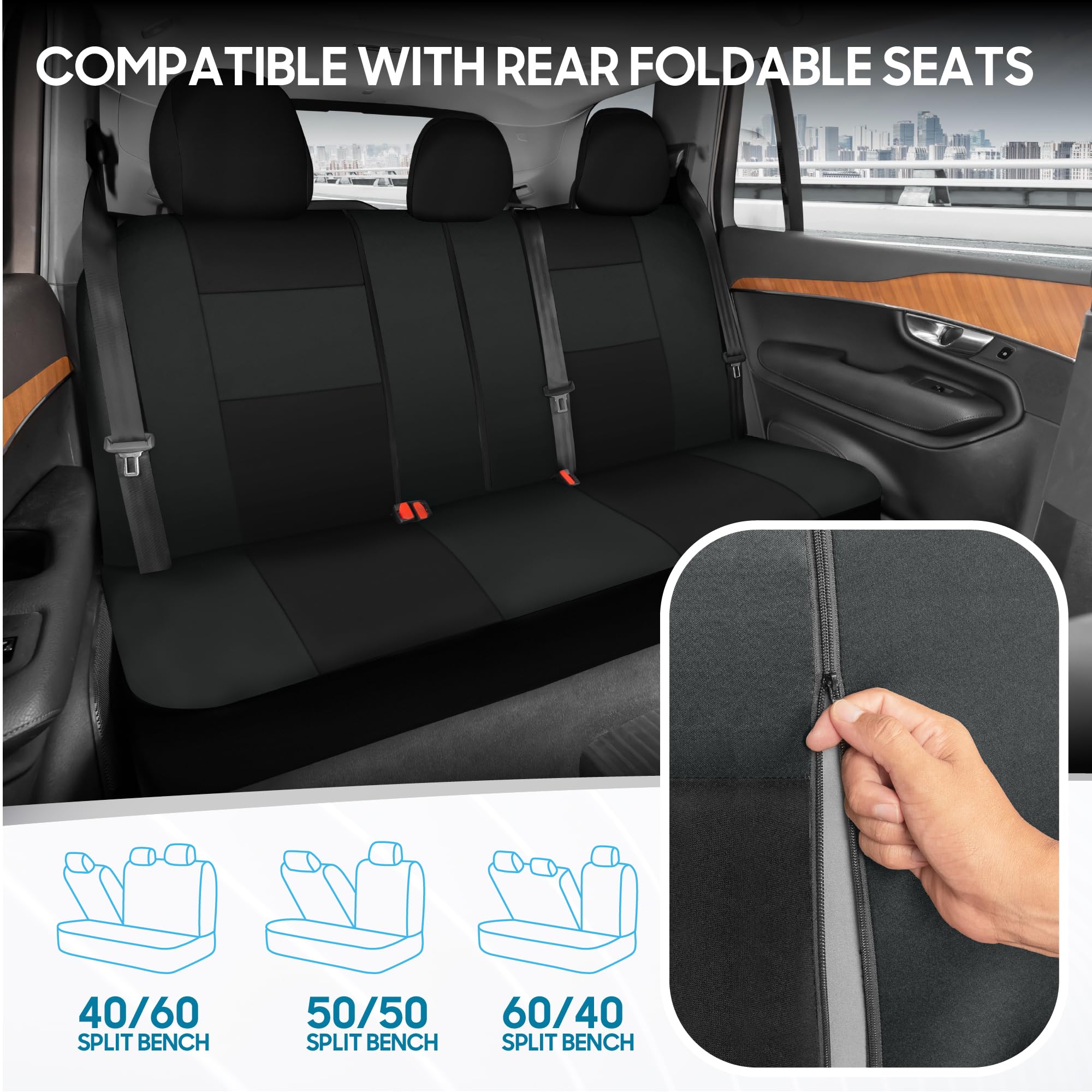 BDK headrest covers detail showing neat fit and consistent interior style