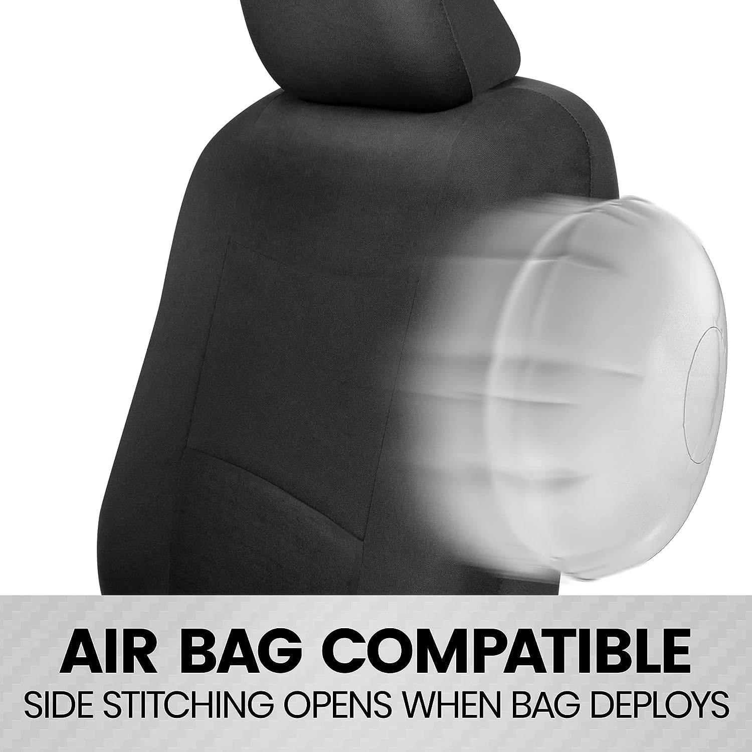 BDK headrest and stitched accent close-up highlighting style and reinforced seams