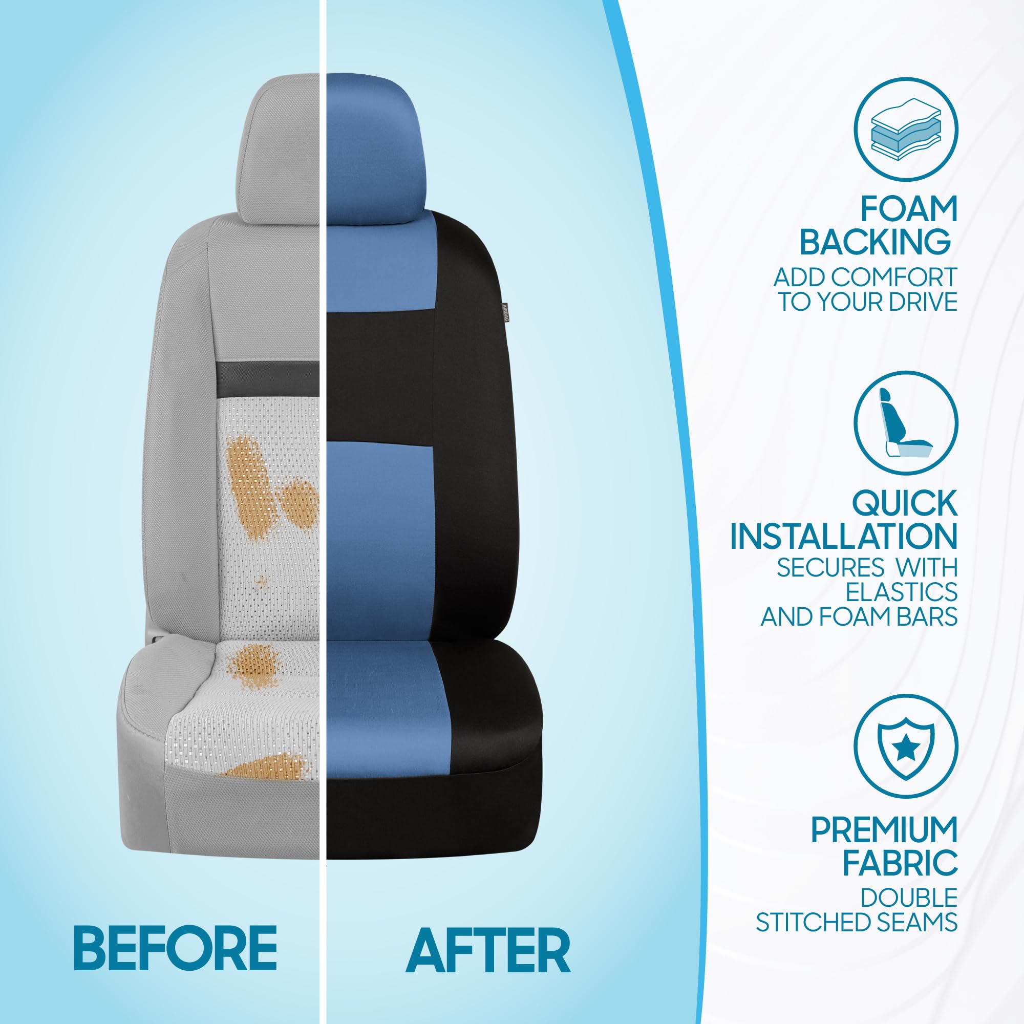 BDK seat cover side profile demonstrating snug contour fit